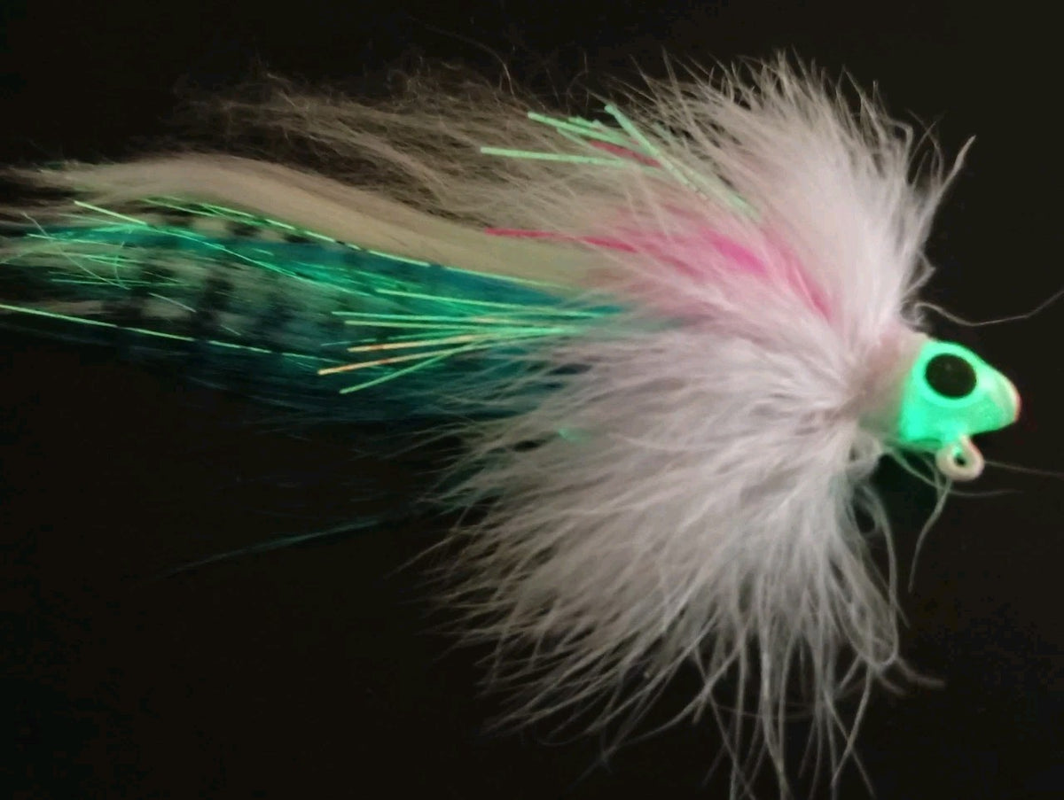 Glow in the Dark Fishing Jig for Big Predators - 9 Inch 3/4 oz