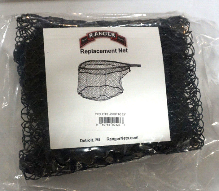 22x22 Inch Hook-Free Flat Bottom Replacement Fishing Net - Knotless, Lightweight
