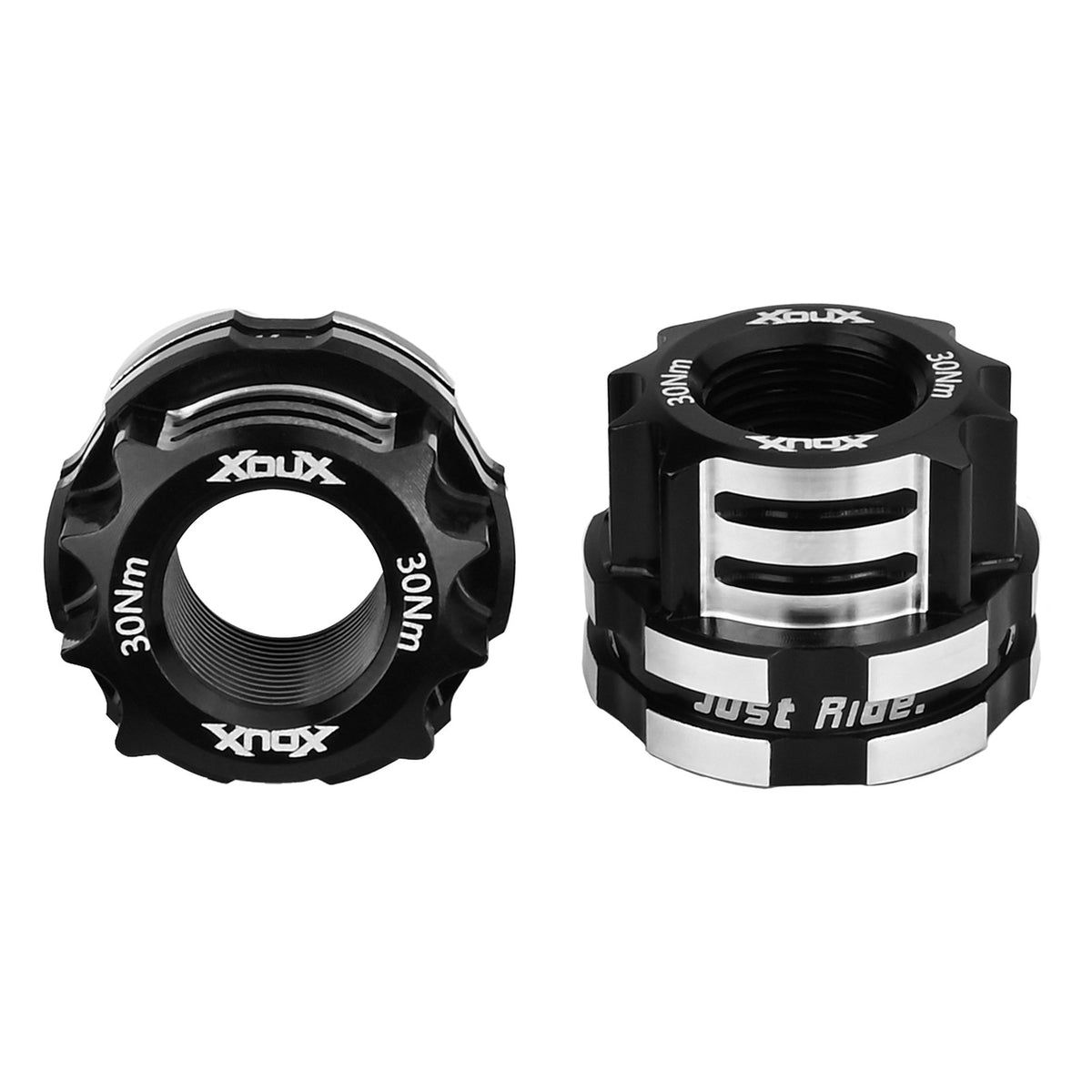 BMX Axle Nuts 10MM CNC Aluminum Black & Color Options - Secure Fit