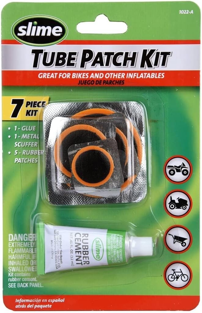 Bike Inner Tube Patch Kit - 7-Piece Bicycle Tire Repair Set