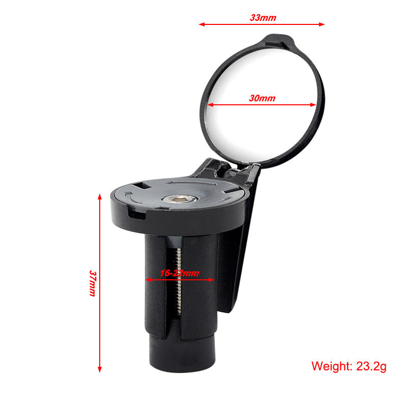 Drop Bar Bicycle Mirror for Road and Gravel Bikes - Rearview Safety