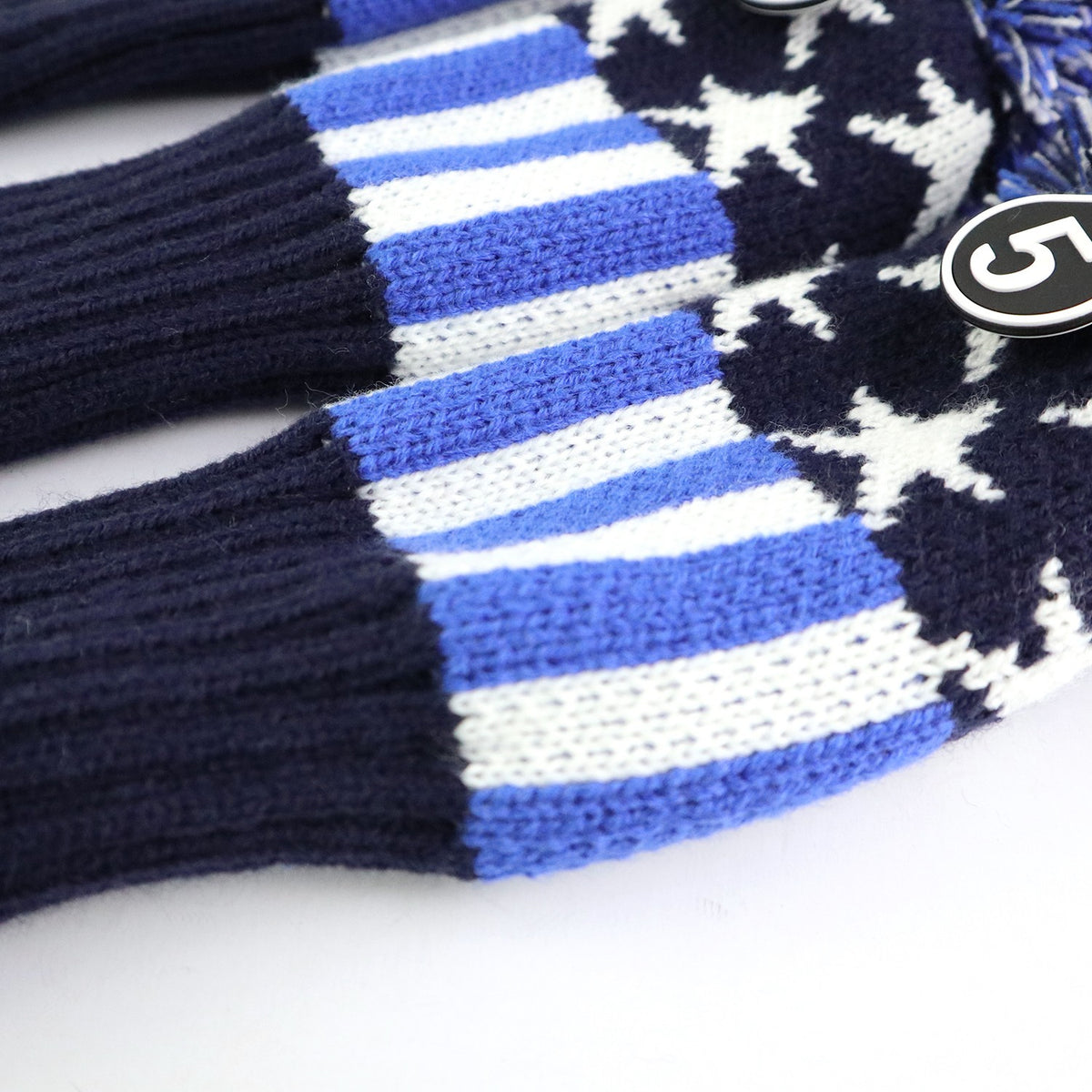 3-Piece Knitted Golf Club Head Cover Set for Fairway Woods & Drivers