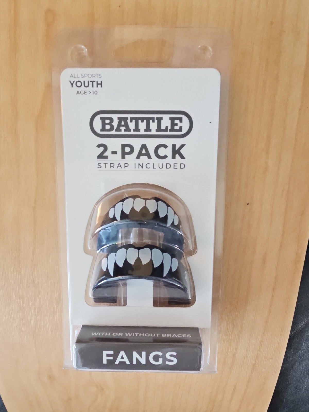 Youth Football Mouthguard 2-Pack with Straps & Braces Compatibility