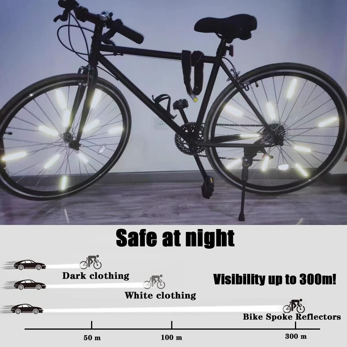 Bike Spoke Reflectors Set - 36 Waterproof 360° Visibility Bicycle Safety Accessories