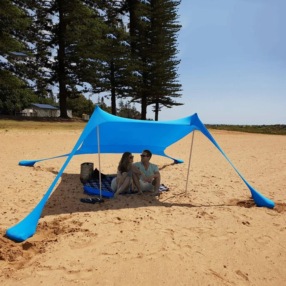 Portable Beach Tent Sun Shade Canopy UPF 50+ with Sandbags, Lightweight Outdoor Shelter