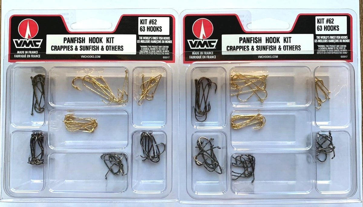 VMC Panfish Hook Kit with 126 Aberdeen & Baitholder Hooks for Freshwater Fishing