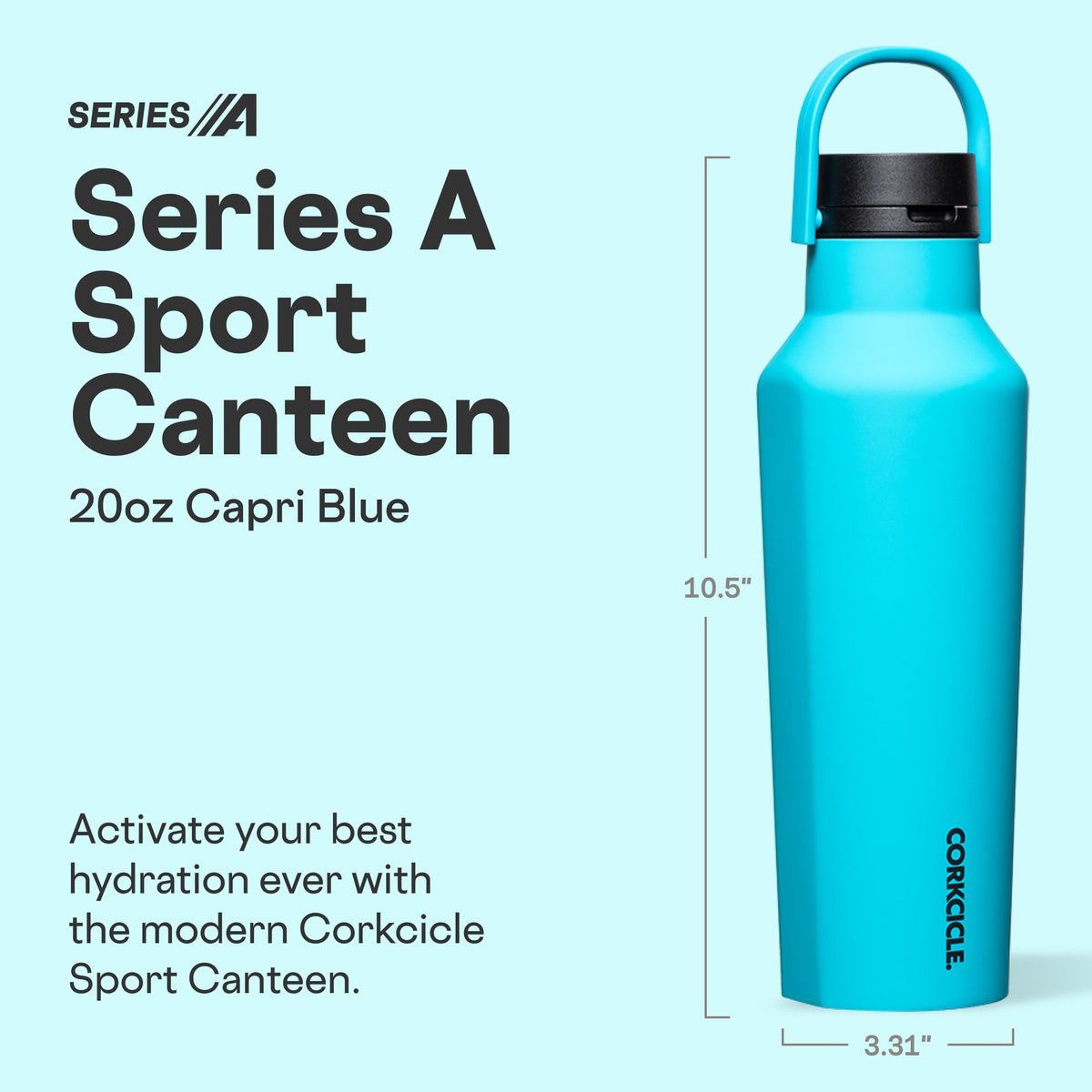 20 oz Insulated Stainless Steel Water Bottle - Triple Wall Cooler