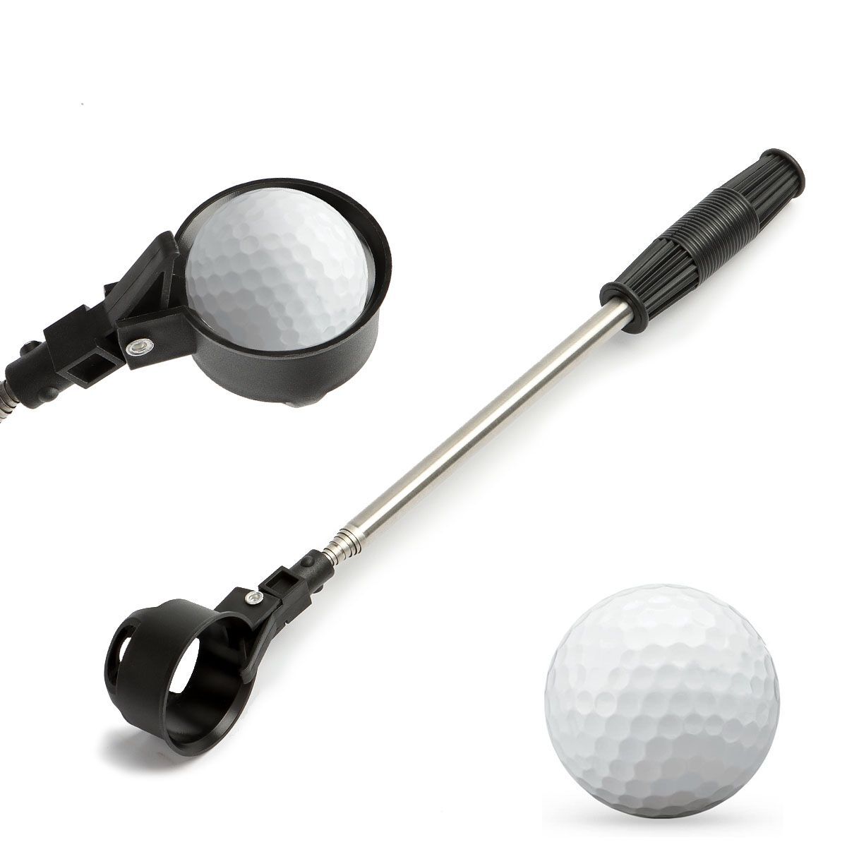 Telescopic Golf Ball Retriever Stainless Steel Water Mud Pickup 41.5-205cm