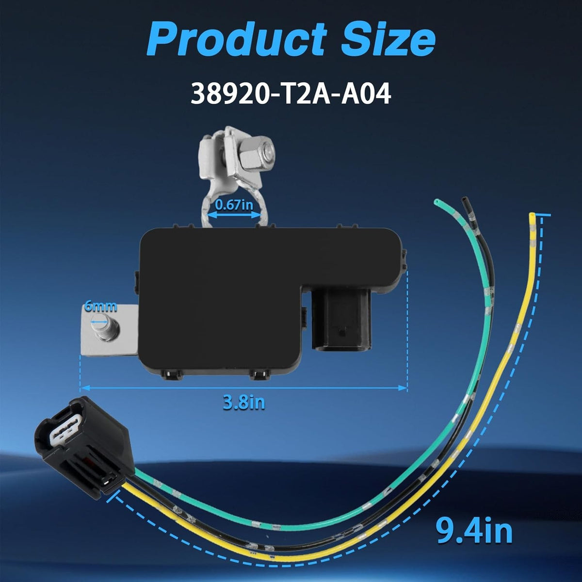 Battery Sensor with Pigtail Connector for Honda Accord 2013-2020