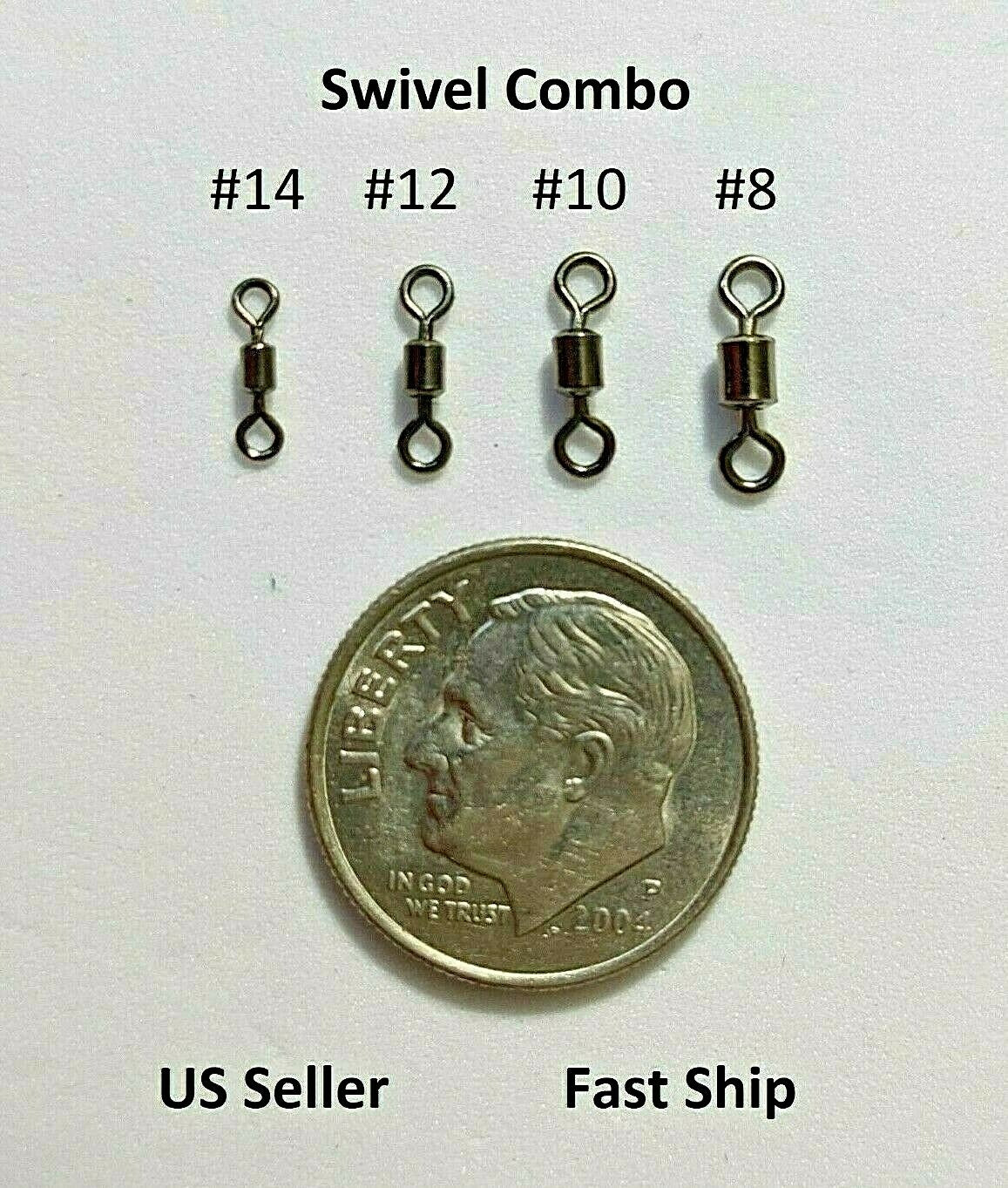 Mini Black Nickel Swivel Fishing Snaps 20 pcs - Tangle-Free Tackle Combo