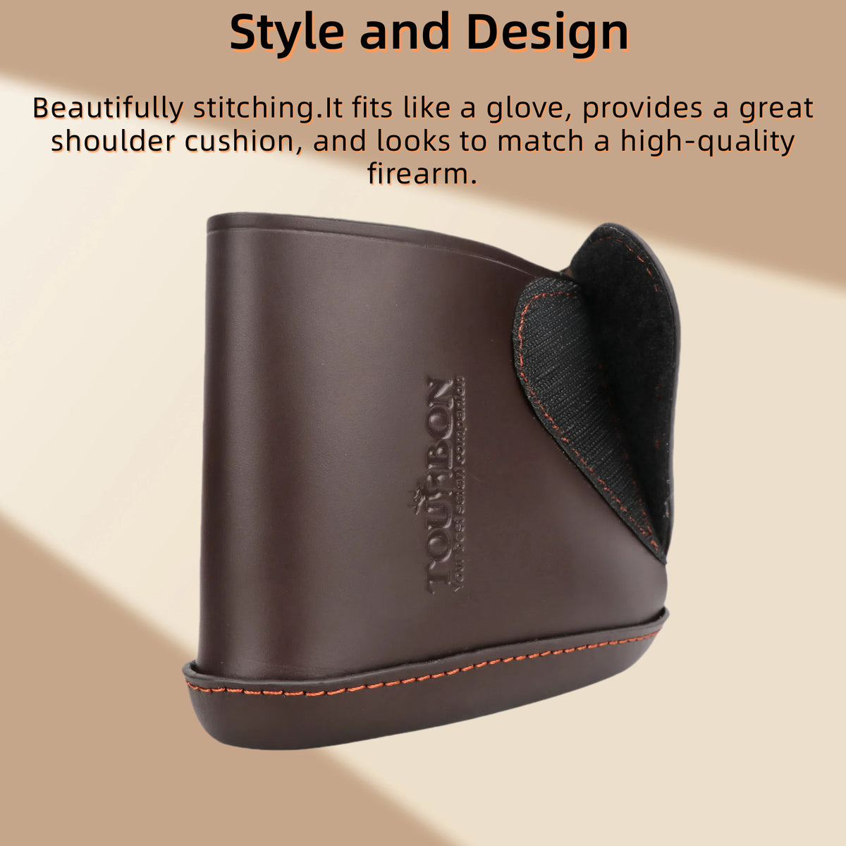 Leather Recoil Pad for Rifle and Shotgun Stock - Adjustable Shooting Cushion