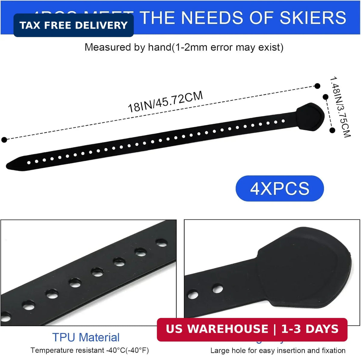 18-Inch Snowshoe Replacement Straps Kit for MSR Classic Snowshoes