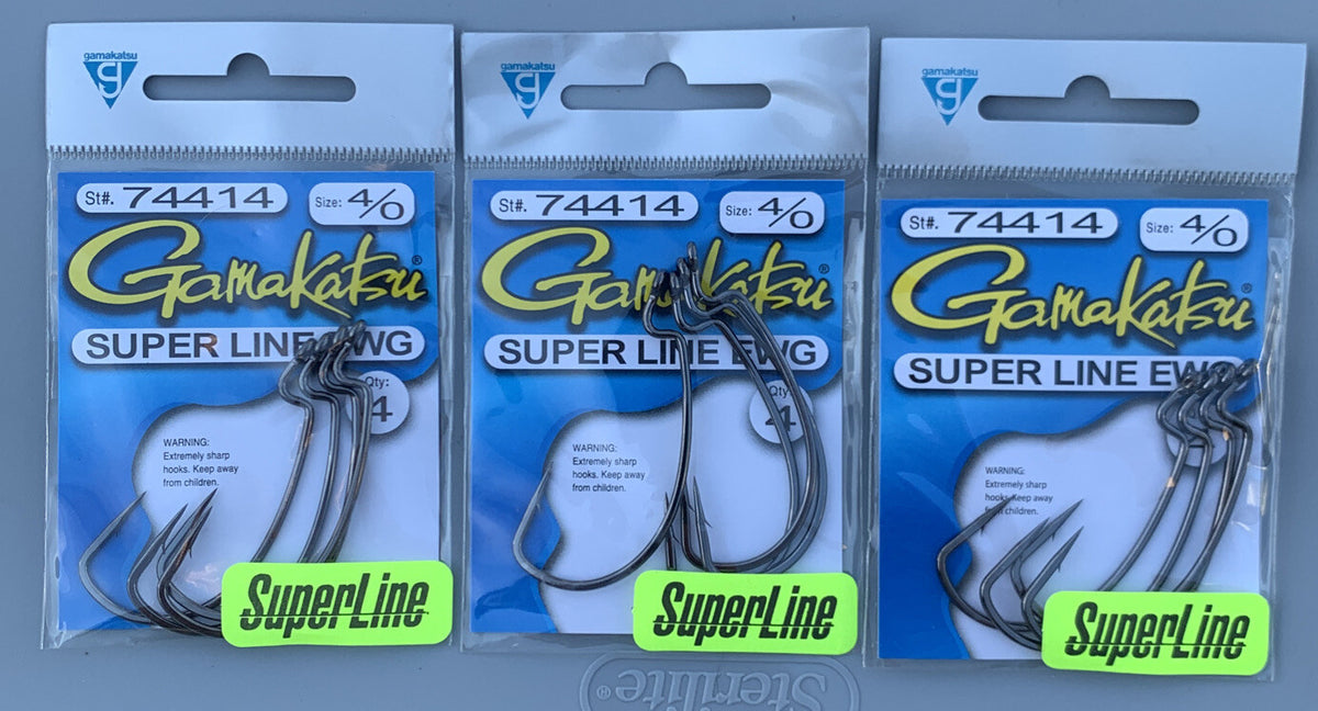 Gamakatsu Superline EWG Fishing Hooks 4/0 - 3 Pack
