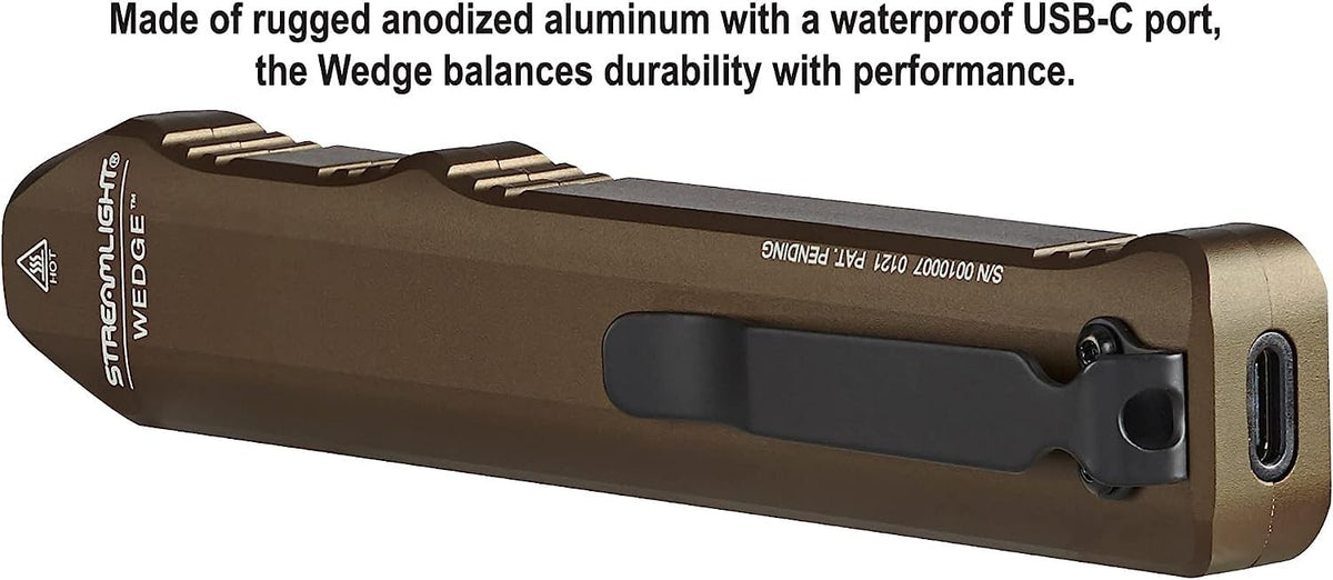 Rechargeable LED Pocket Light with 1000 Lumens, Waterproof, Coyote