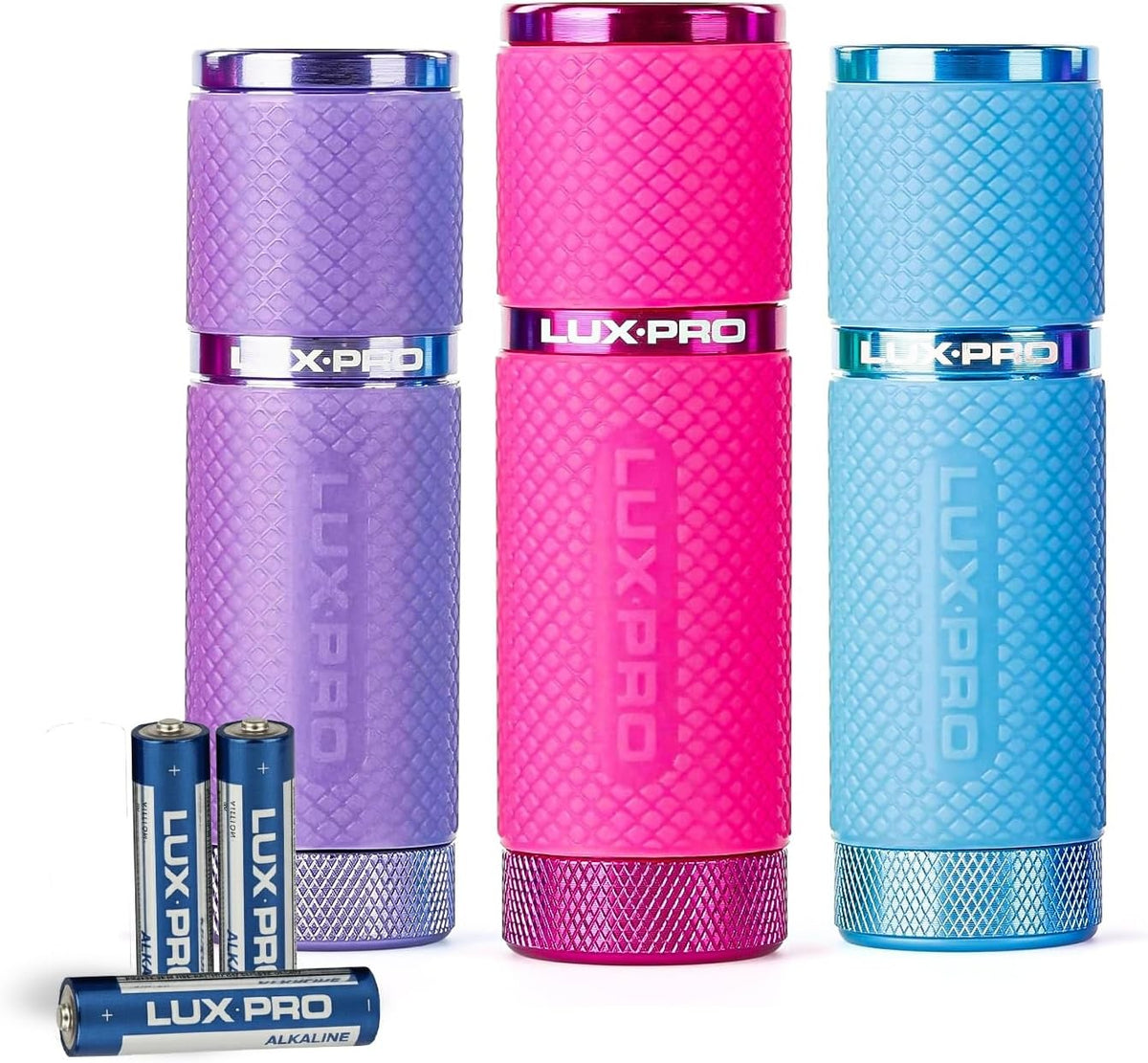Mini Aluminum Water-Resistant Flashlights Pack of 3 with 40 Lumens