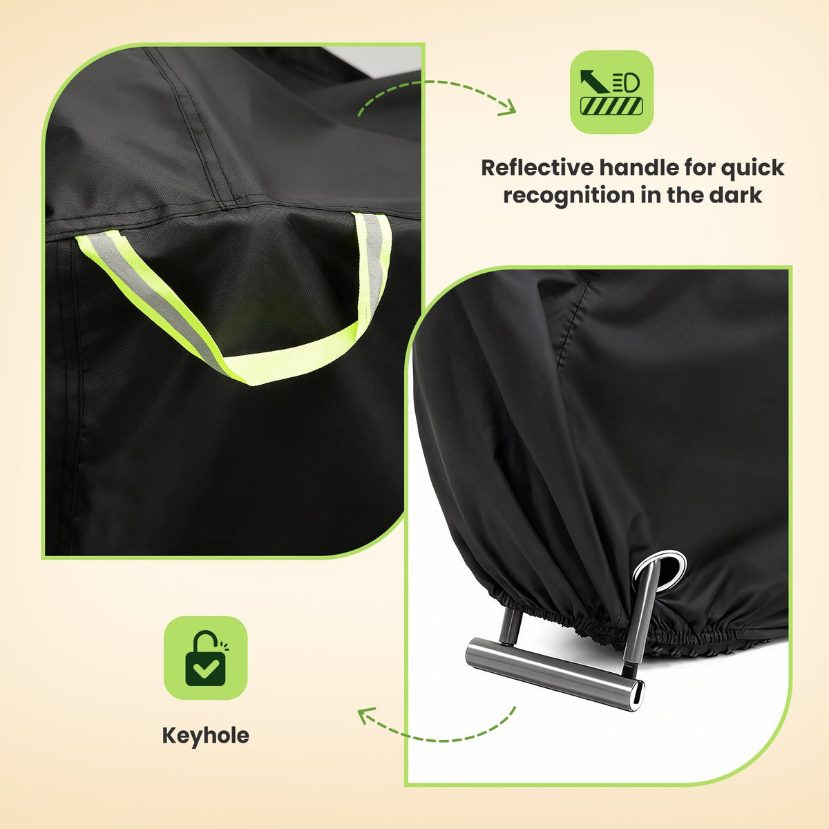 Heavy Duty Waterproof Mountain Bike Cover - Outdoor Bicycle Protector for 1 Bike