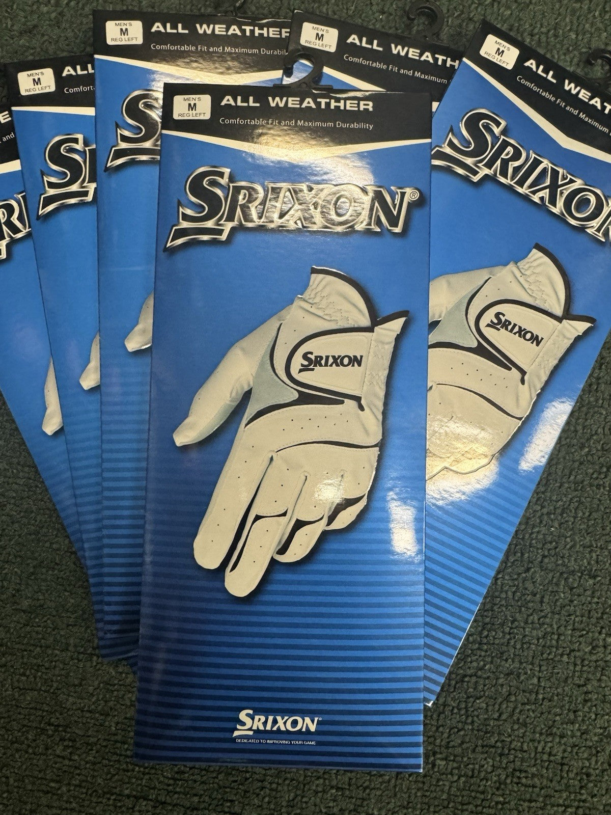Men's Left-Hand All-Weather Golf Gloves 6-Pack - Medium Size