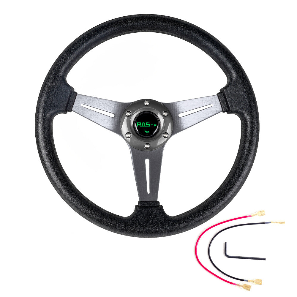 14-Inch Golf Cart Steering Wheel for Yamaha EZGO Club Car Aluminum - Universal Fit