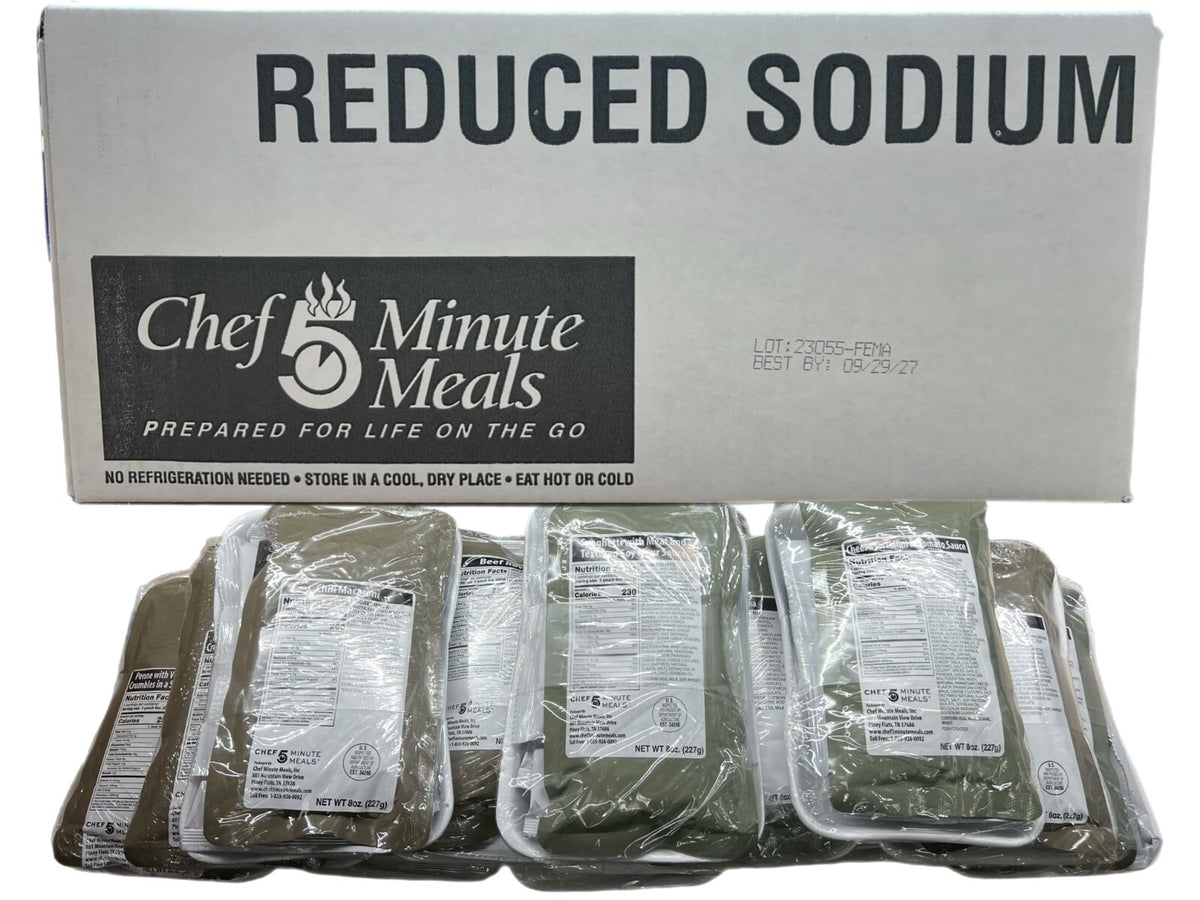 12-Pack Ready-to-Eat Camping Meals with 5-Year Shelf Life - 5 Minute Meals