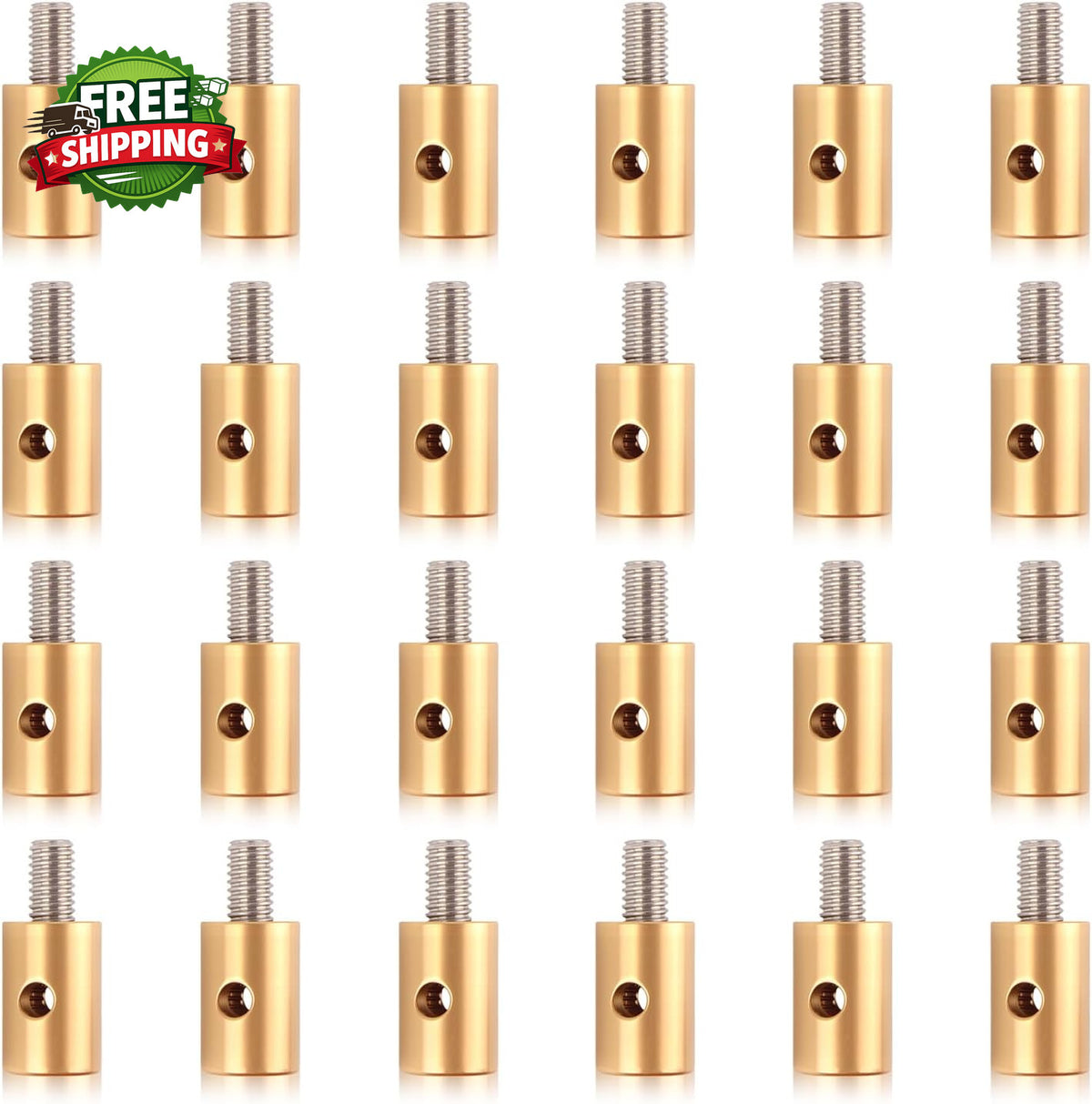 24PCS 6mm Solderless Throttle and Brake Cable End Kit for Vehicle Repair