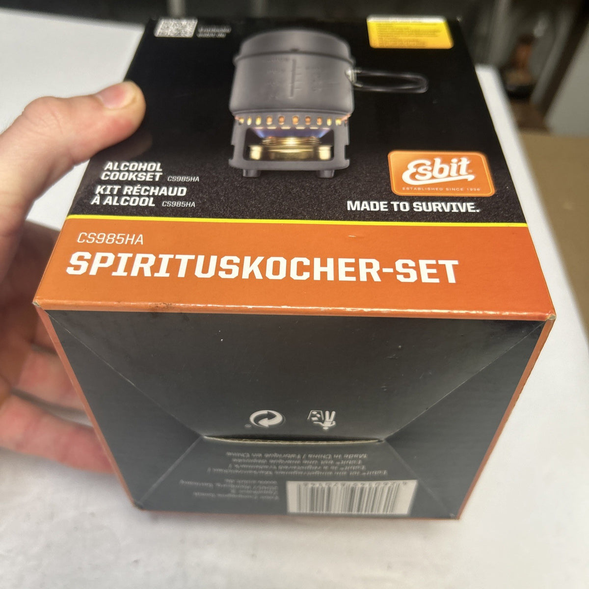 Esbit Alcohol Stove & Lightweight Camping Cookset with Anodized Pot