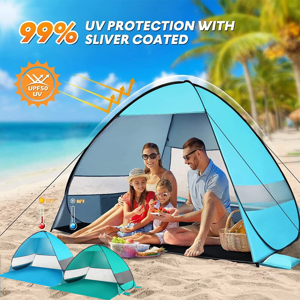 Portable Pop Up Beach Tent Sun Shade Shelter with Carry Bag UV Protection