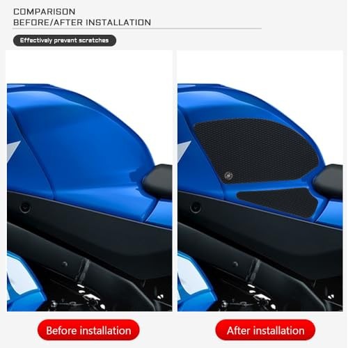 Motorcycle Fuel Tank Pad Protector for GSXR1000R 2017-2025 - Anti-Skid Gas Tank Stickers