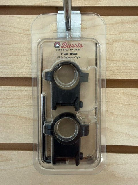 High Height 1-Inch Steel Weaver-Style Zee Rings for Rifles - Matte Black