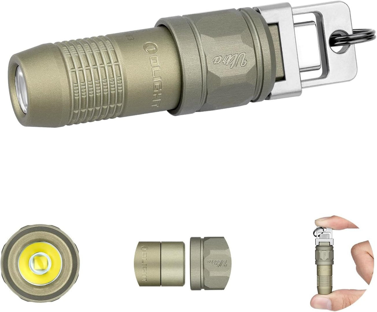 Rechargeable Keychain Flashlight with USB-C Charging - 80 Lumens, Olight iUltra