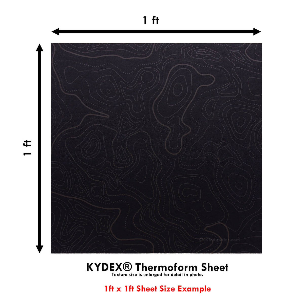 KYDEX Infused Topographic Map Camo Sheet - Multiple Sizes & Patterns