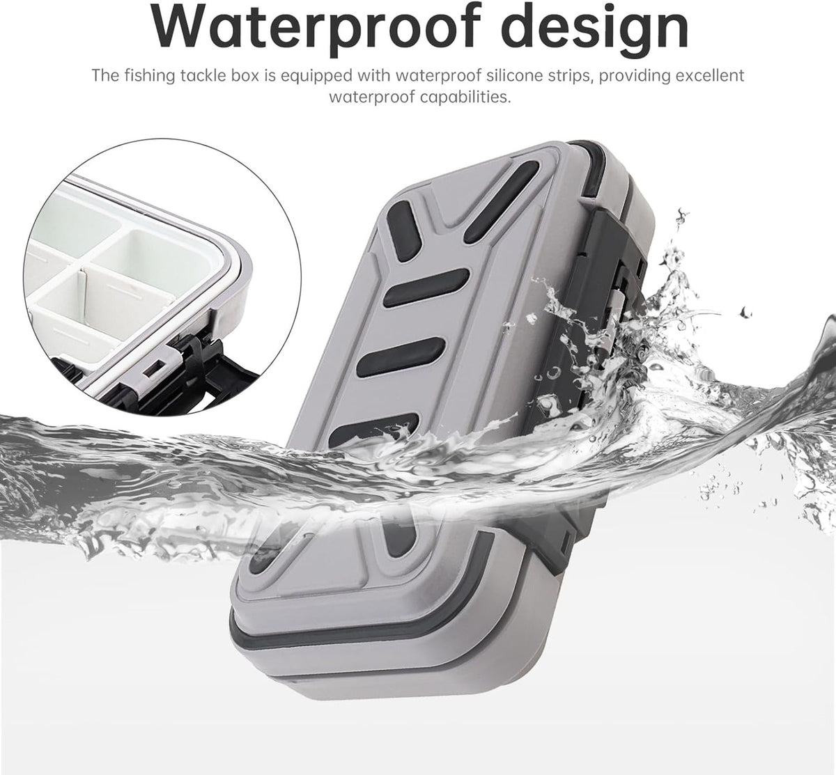 Waterproof Double-Sided Fishing Tackle Storage Box with 16 Compartments