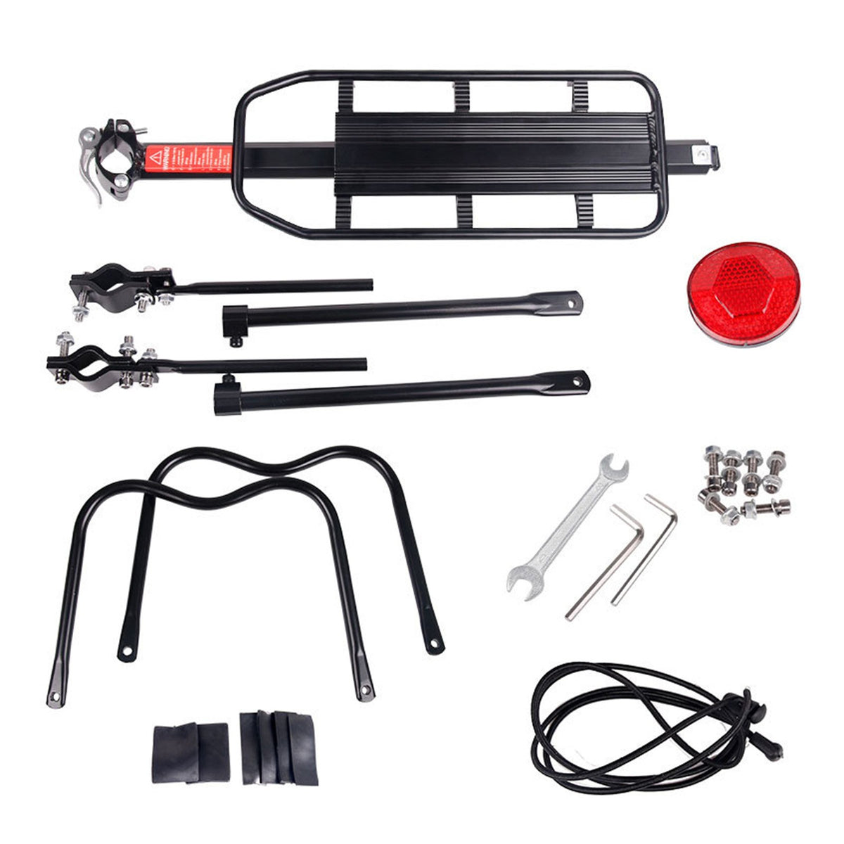 Heavy Duty Bike Rear Rack for 24-27.5 inch Mountain & Road Bikes, Supports 110 lbs