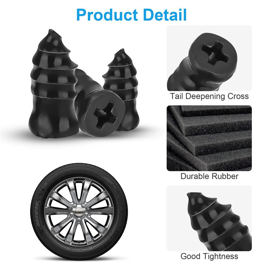 Automotive Tire Repair Kit with Rubber Nails for Puncture Fixing - Multiple Quantities