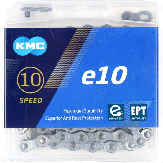 10-Speed Bike Chain 136 Links Anti-Rust Silver for E-Bikes