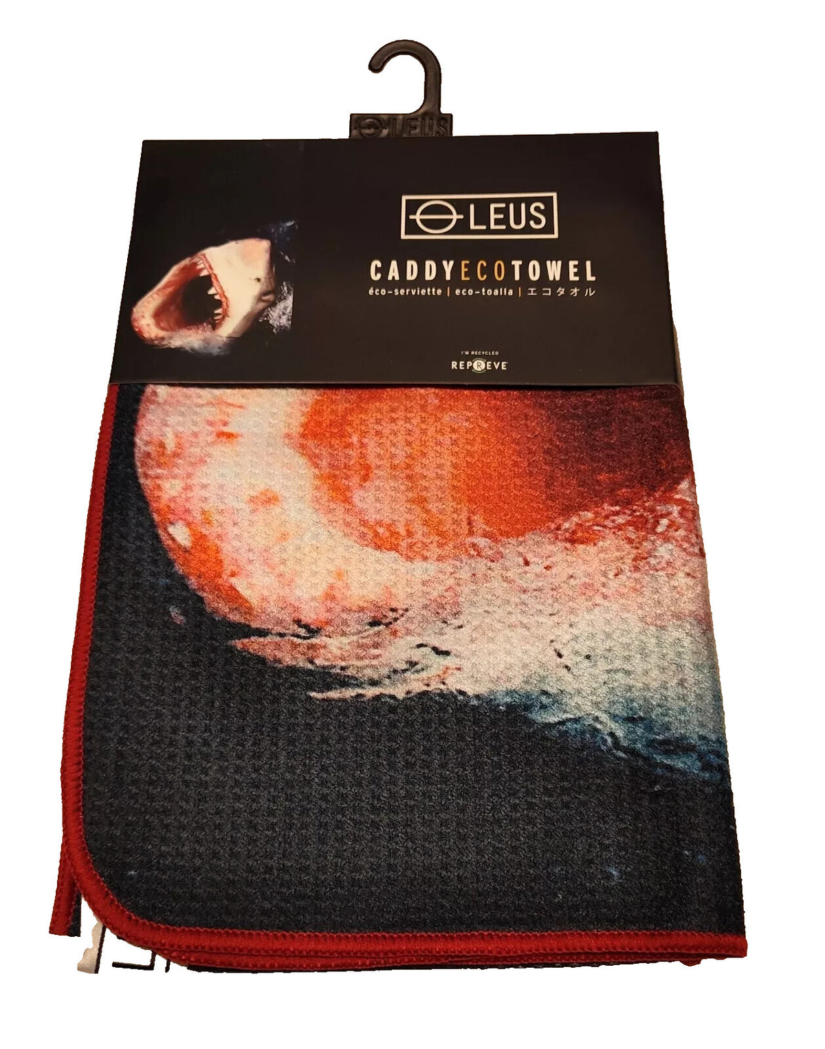 Golf Eco Towel - Quick-Drying Recycled Microfiber for Clubs - White Shark Design