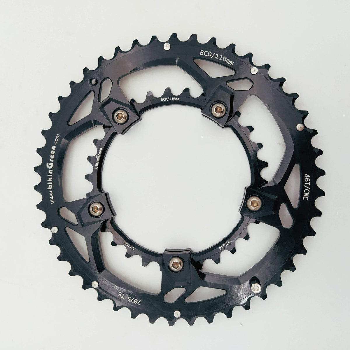Bicycle Chainring Set 46/30T 110mm BCD for 9-12 Speed Non-Hidden Bolts