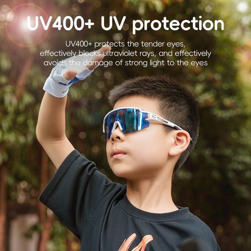 Kids Polarized Sport Sunglasses UV400 Goggles with Full Screen Color Coating