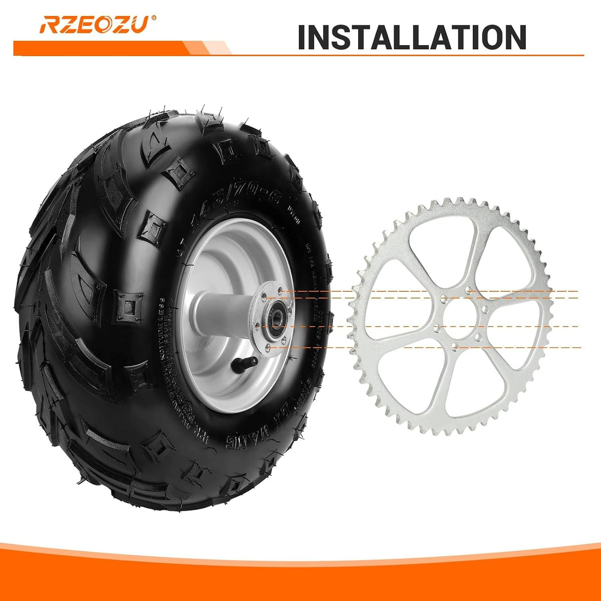 50 Tooth Steel Rear Sprocket Kit for Mini Bike 420 Chain Compatible with CT100U DB30