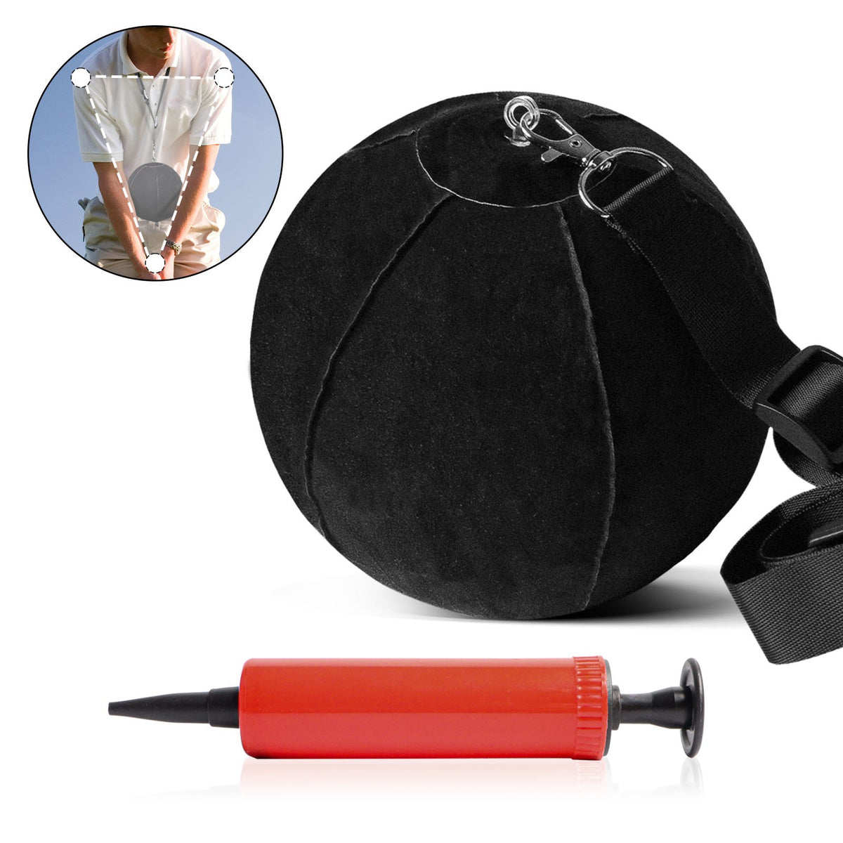 Portable Golf Swing Trainer Ball - Adjustable Practice Aid for Beginners