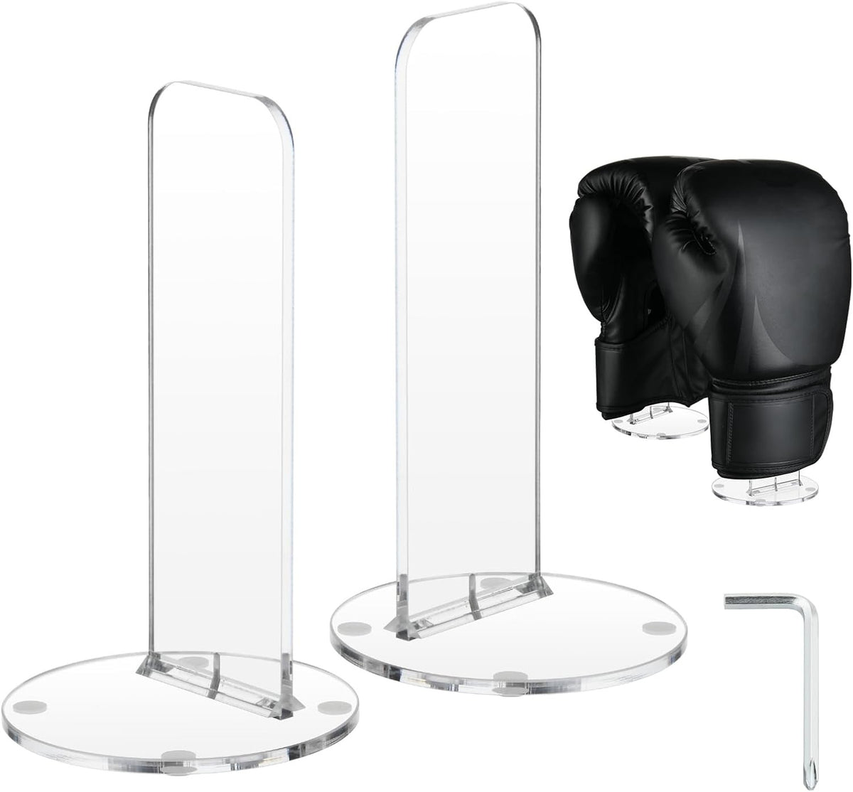 Boxing Glove Holder Rack Display Stand Acrylic Vertical Storage for Gloves