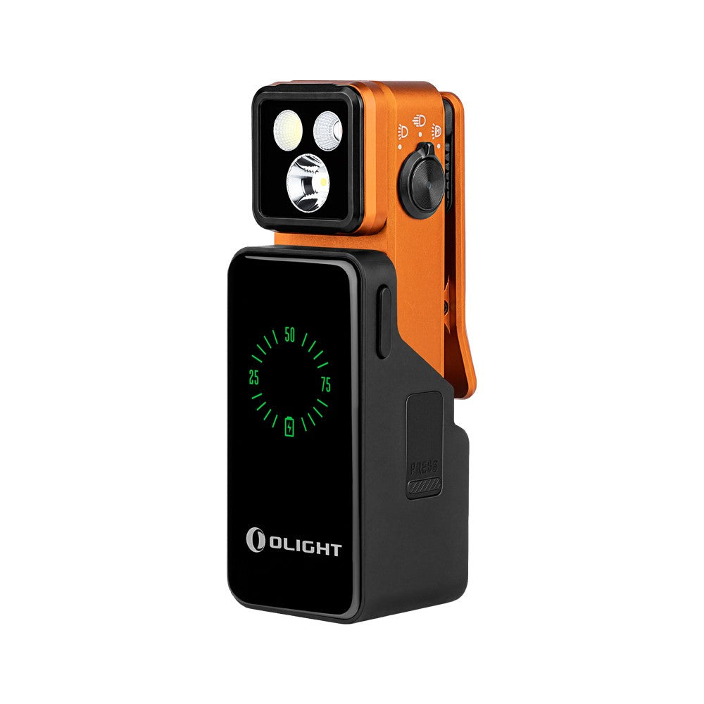 Olight Oclip 2 Pro Premium Orange Flashlight with Flood & Red Light, 530 Lumens