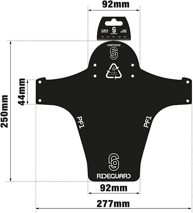MTB Front Mudguard - Recycled Plastic Bike Fender for Mountain Bikes