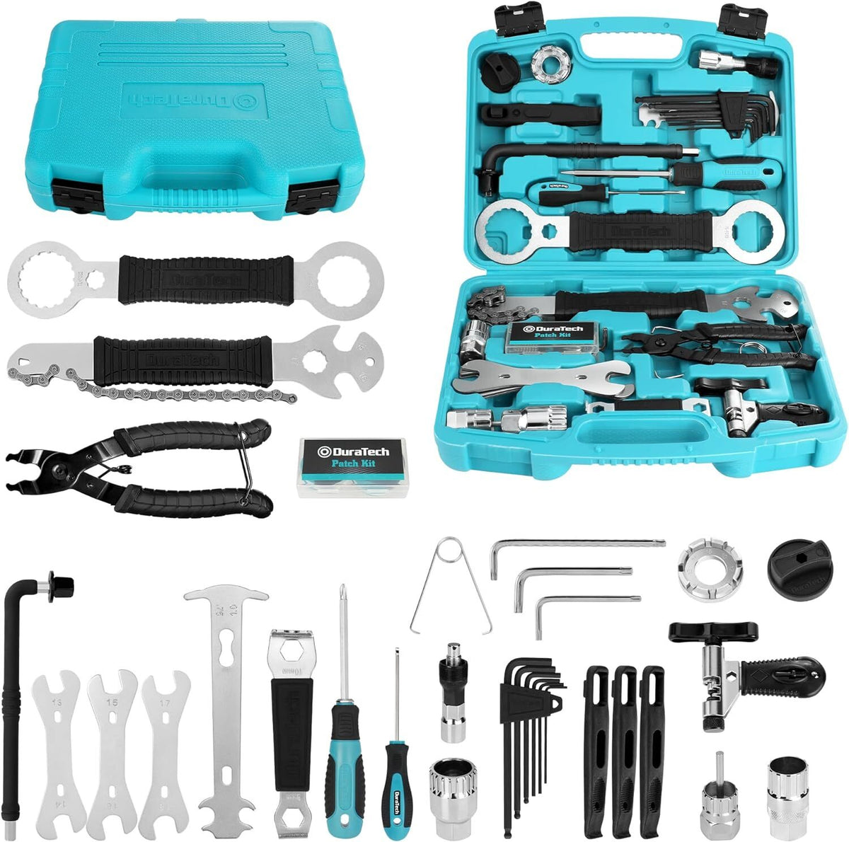 Complete Bike Repair Tool Kit with Storage Box - 41 Pieces Bicycle Maintenance Set