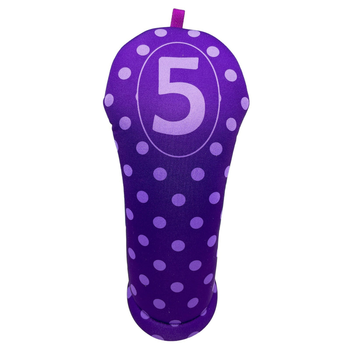Women's Golf Club Headcover with Purple Polka Dots - Multiple Sizes & Clubs