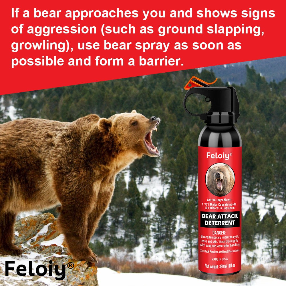 Bear Spray 11oz Personal Defense with Free - Up to 30ft Range