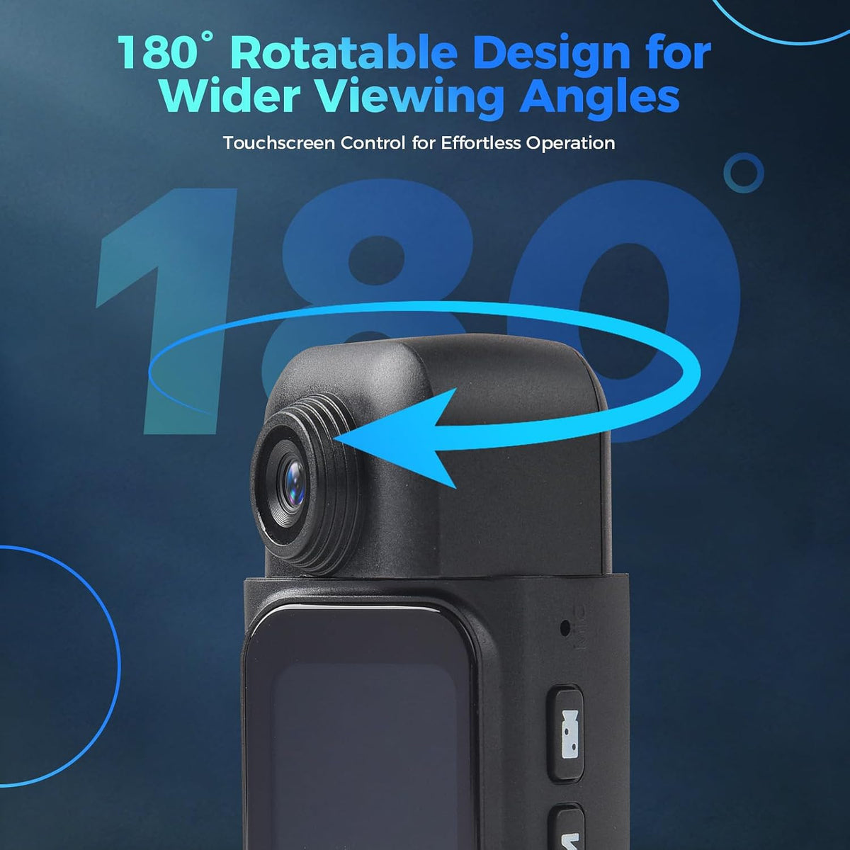 4K Mini Body Camera with 64GB Memory - Wearable Action Cam for Cycling & Outdoor Use