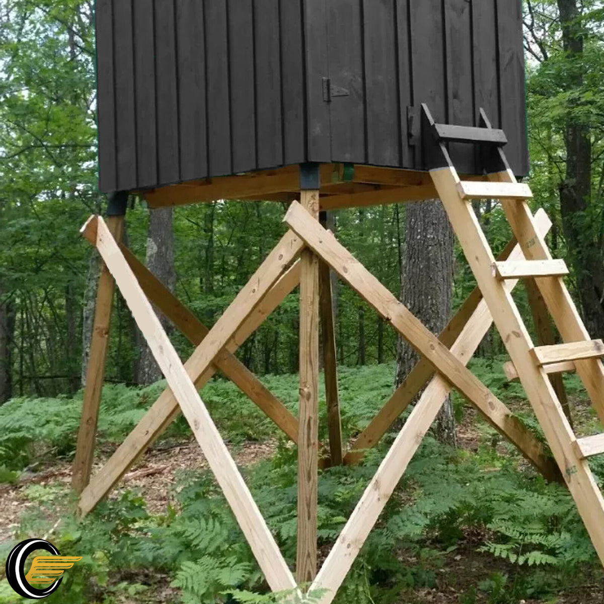 Heavy Duty Deer Elevator Brackets 4 Pack - Powder Coated Steel for Tree Stands