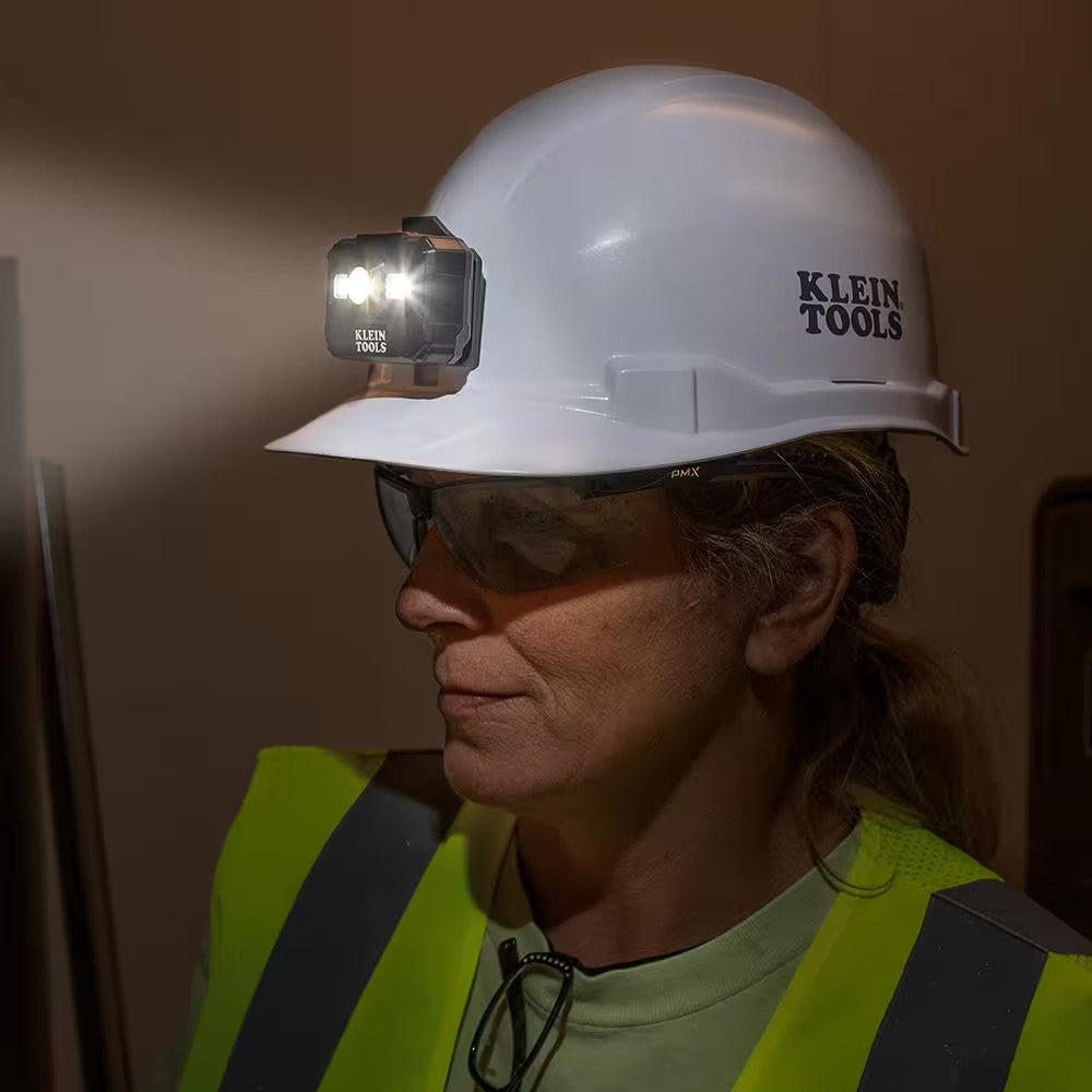 Rechargeable LED Headlamp for Hard Hats - 300 Lumens Work Light, 3 Modes