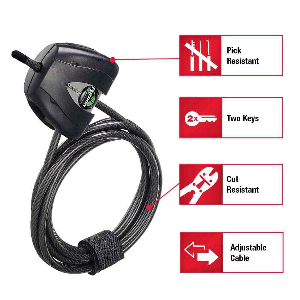 Adjustable Steel Cable Lock for Trail Cameras Outdoor Security 6ft