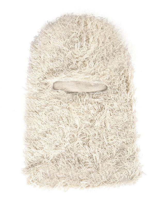 Distressed Knit Ski Face Mask - Windproof Winter Balaclava for Men Women